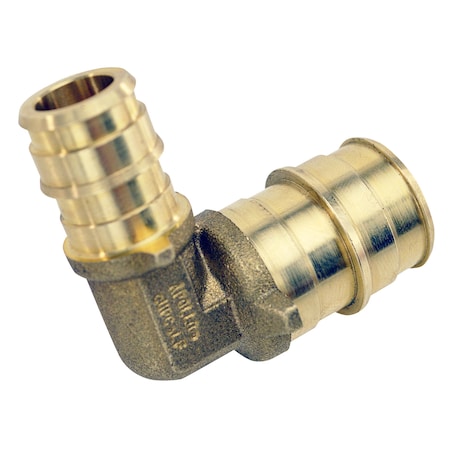 Apollo 1/2 in. x 3/4 Brass PEX-A Expansion Barb Reducing 90-Degree Elbow EPXE1234